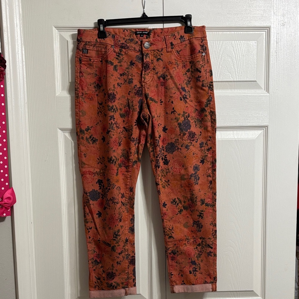 Dear John Orange Floral Jeans